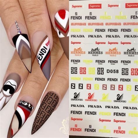 gucci nail design stickers|Gucci nail art stickers.